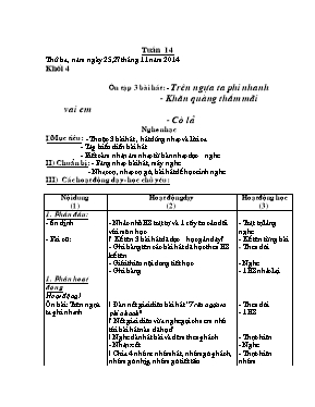 Giáo án Âm nhạc Lớp 4 - Tuần 14